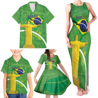 Personalized Brazil Independence Day Family Matching Tank Maxi Dress and Hawaiian Shirt Brasil Map Christ The Redeemer 7 De Setembro - Wonder Print Shop