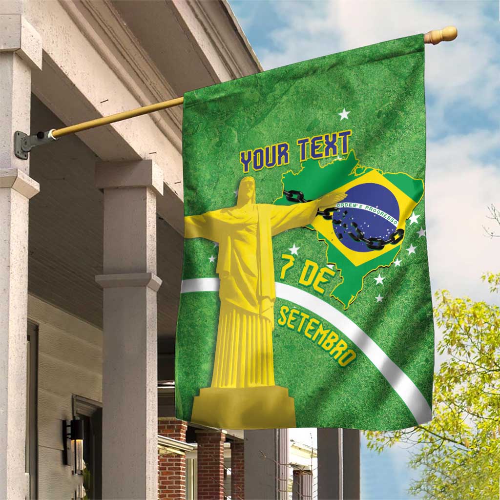 Personalized Brazil Independence Day Garden Flag Brasil Map Christ The Redeemer 7 De Setembro - Wonder Print Shop