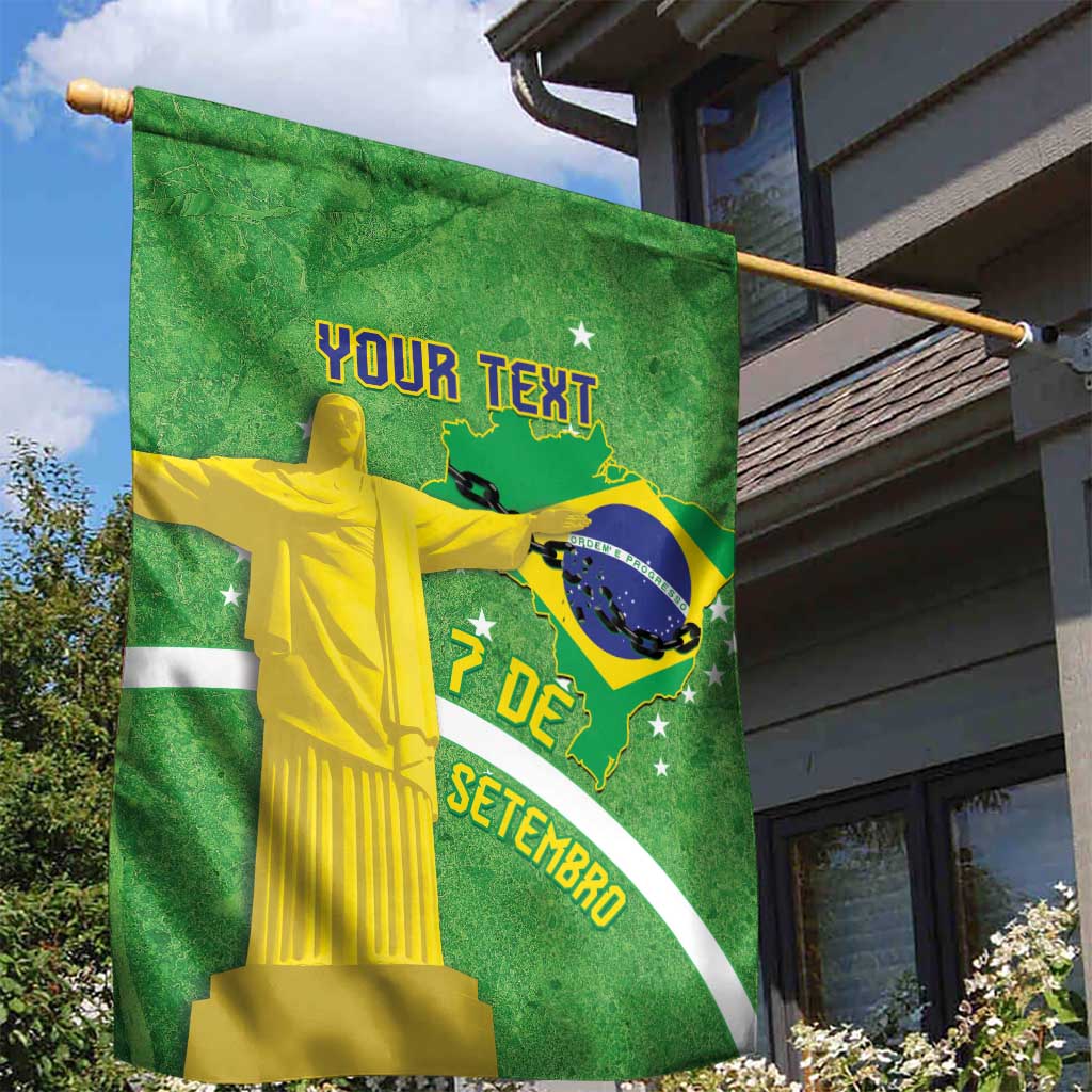 Personalized Brazil Independence Day Garden Flag Brasil Map Christ The Redeemer 7 De Setembro - Wonder Print Shop