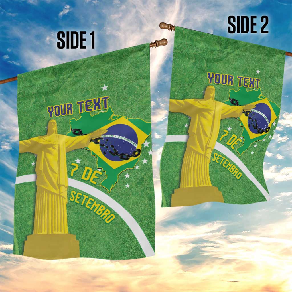 Personalized Brazil Independence Day Garden Flag Brasil Map Christ The Redeemer 7 De Setembro - Wonder Print Shop