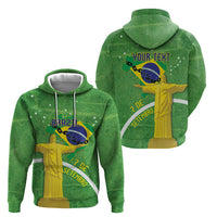 Personalized Brazil Independence Day Hoodie Brasil Map Christ The Redeemer 7 De Setembro - Wonder Print Shop