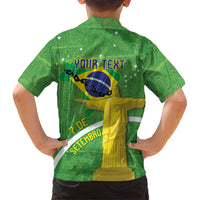 Personalized Brazil Independence Day Kid Hawaiian Shirt Brasil Map Christ The Redeemer 7 De Setembro - Wonder Print Shop