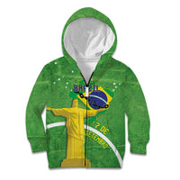 Personalized Brazil Independence Day Kid Hoodie Brasil Map Christ The Redeemer 7 De Setembro - Wonder Print Shop
