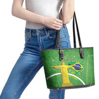 Personalized Brazil Independence Day Leather Tote Bag Brasil Map Christ The Redeemer 7 De Setembro - Wonder Print Shop