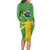 Personalized Brazil Independence Day Long Sleeve Bodycon Dress Brasil Map Christ The Redeemer 7 De Setembro - Wonder Print Shop