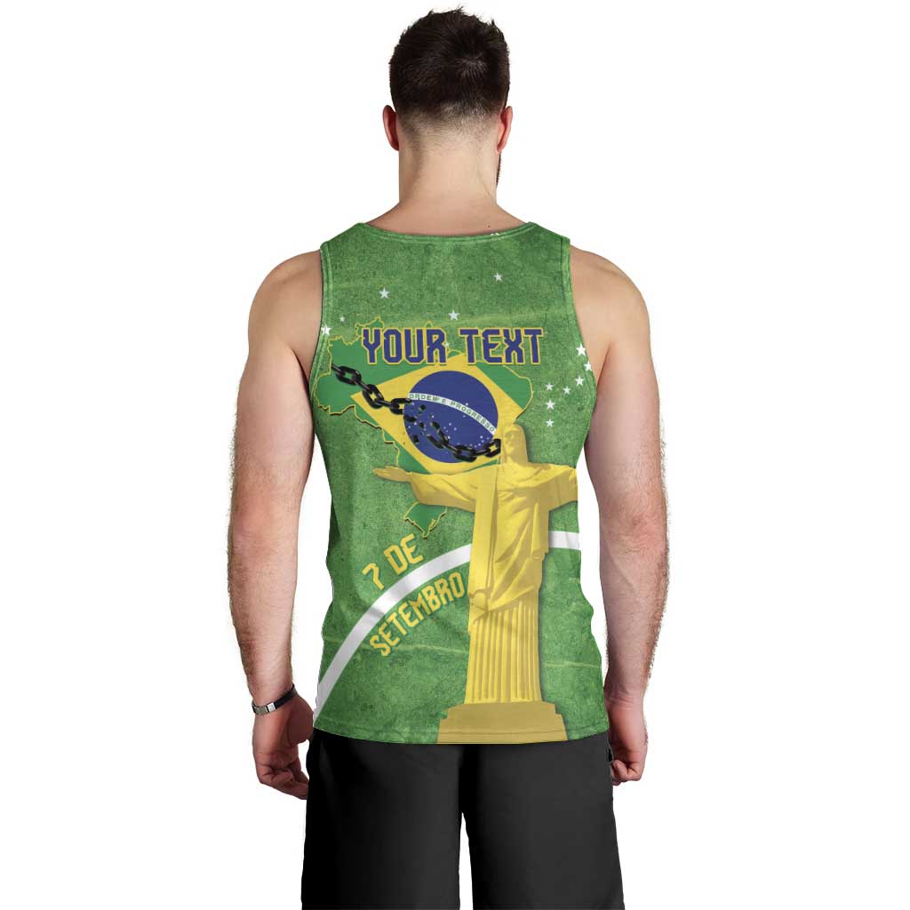 Personalized Brazil Independence Day Men Tank Top Brasil Map Christ The Redeemer 7 De Setembro - Wonder Print Shop