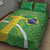 Personalized Brazil Independence Day Quilt Bed Set Brasil Map Christ The Redeemer 7 De Setembro - Wonder Print Shop