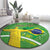 Personalized Brazil Independence Day Round Carpet Brasil Map Christ The Redeemer 7 De Setembro
