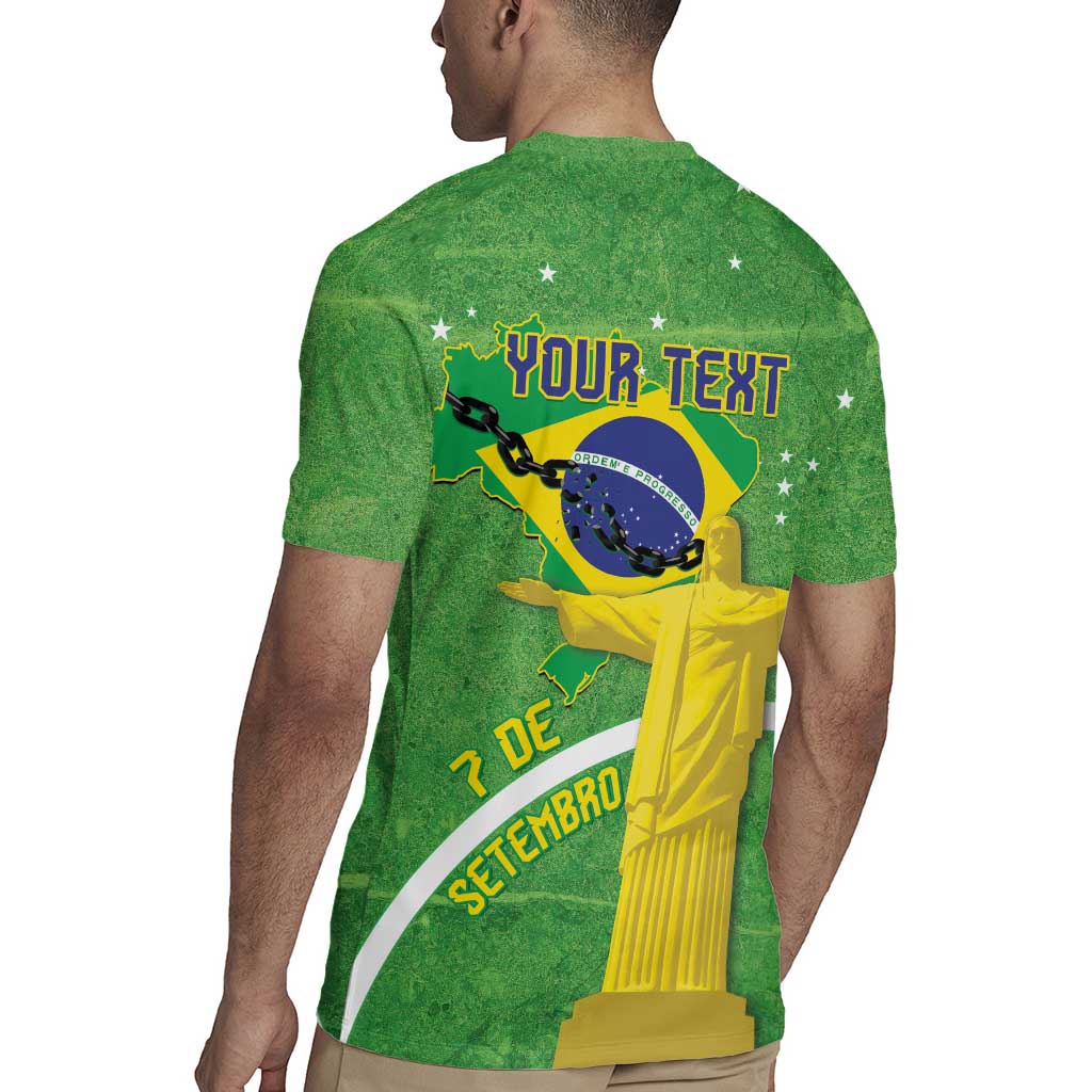 Personalized Brazil Independence Day Rugby Jersey Brasil Map Christ The Redeemer 7 De Setembro - Wonder Print Shop