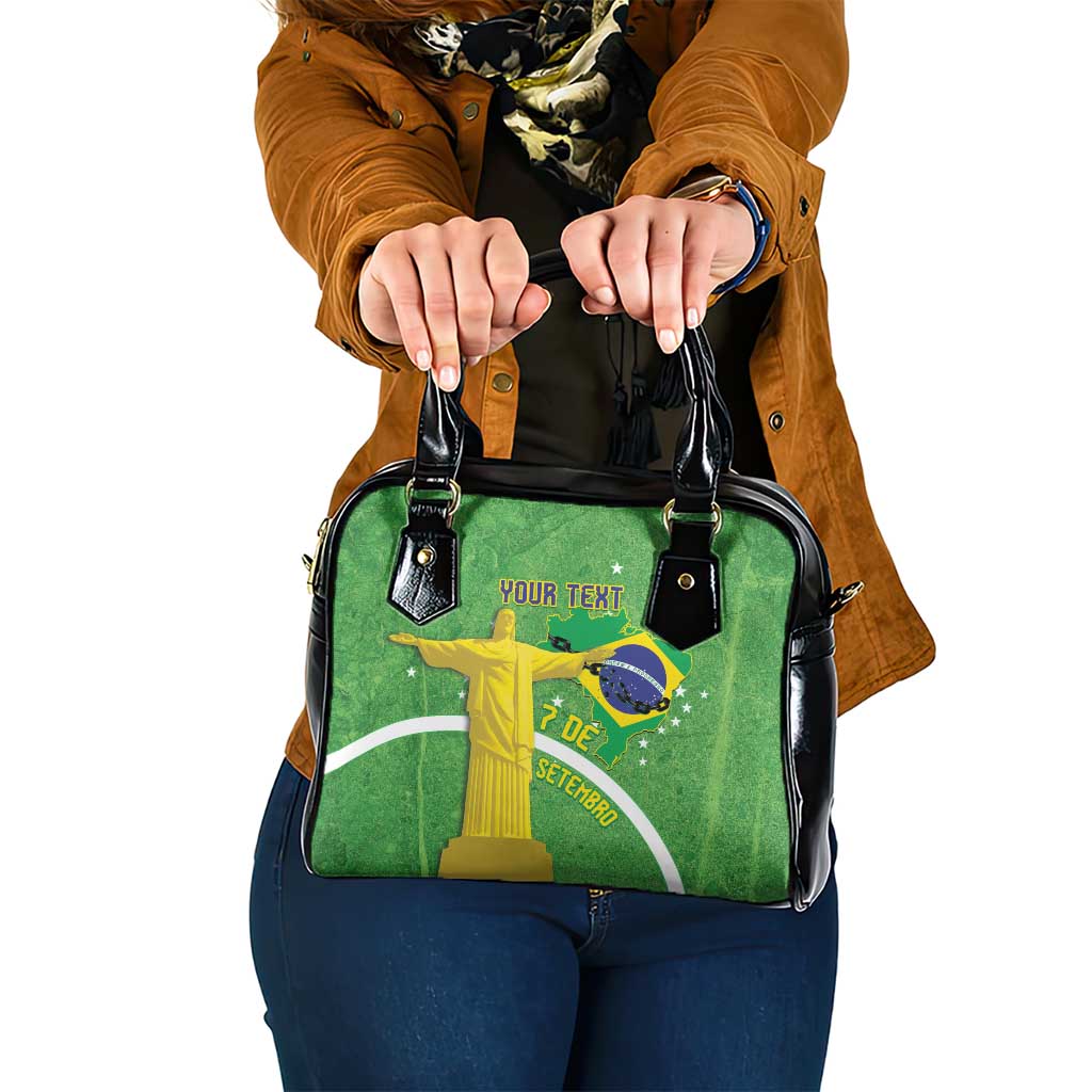 Personalized Brazil Independence Day Shoulder Handbag Brasil Map Christ The Redeemer 7 De Setembro