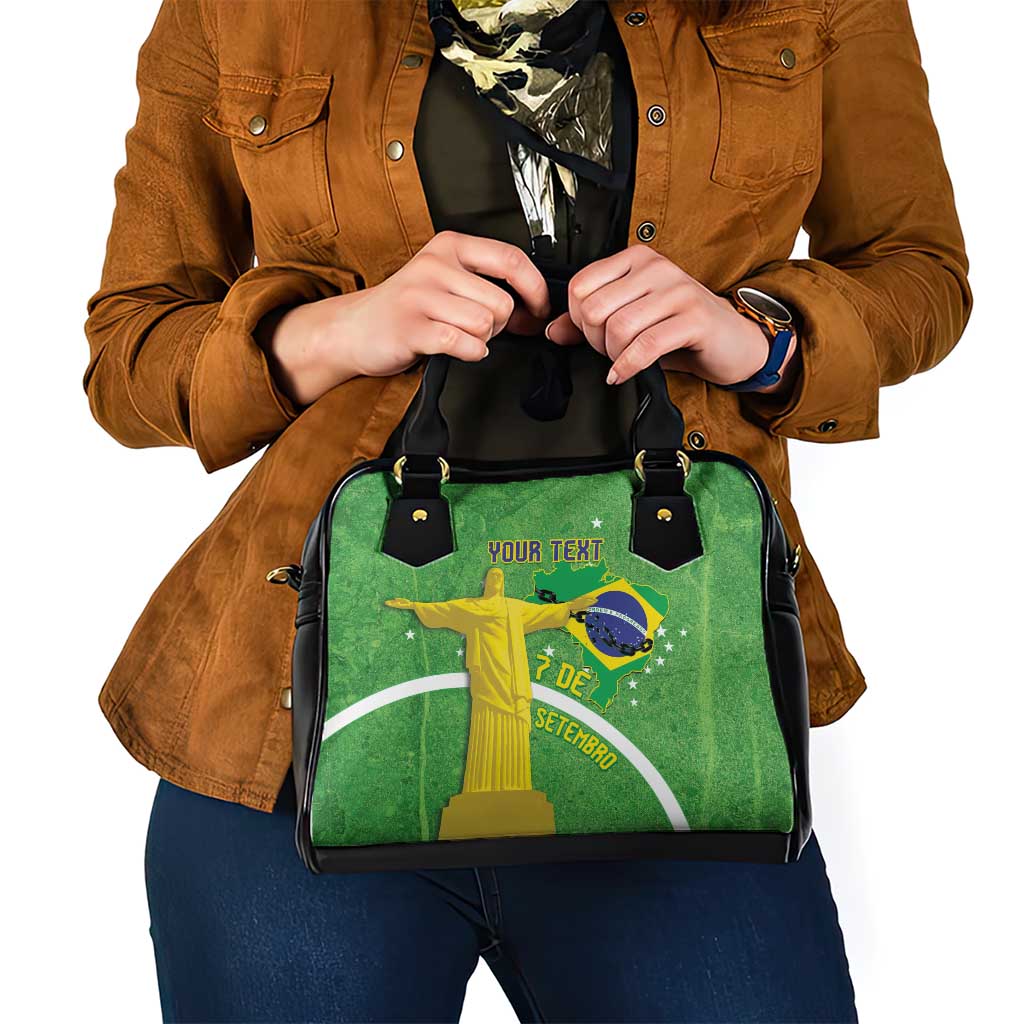 Personalized Brazil Independence Day Shoulder Handbag Brasil Map Christ The Redeemer 7 De Setembro