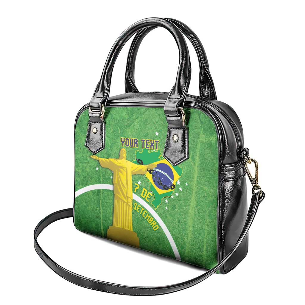 Personalized Brazil Independence Day Shoulder Handbag Brasil Map Christ The Redeemer 7 De Setembro