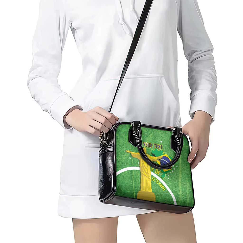 Personalized Brazil Independence Day Shoulder Handbag Brasil Map Christ The Redeemer 7 De Setembro