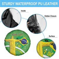 Personalized Brazil Independence Day Spare Tire Cover Brasil Map Christ The Redeemer 7 De Setembro - Wonder Print Shop
