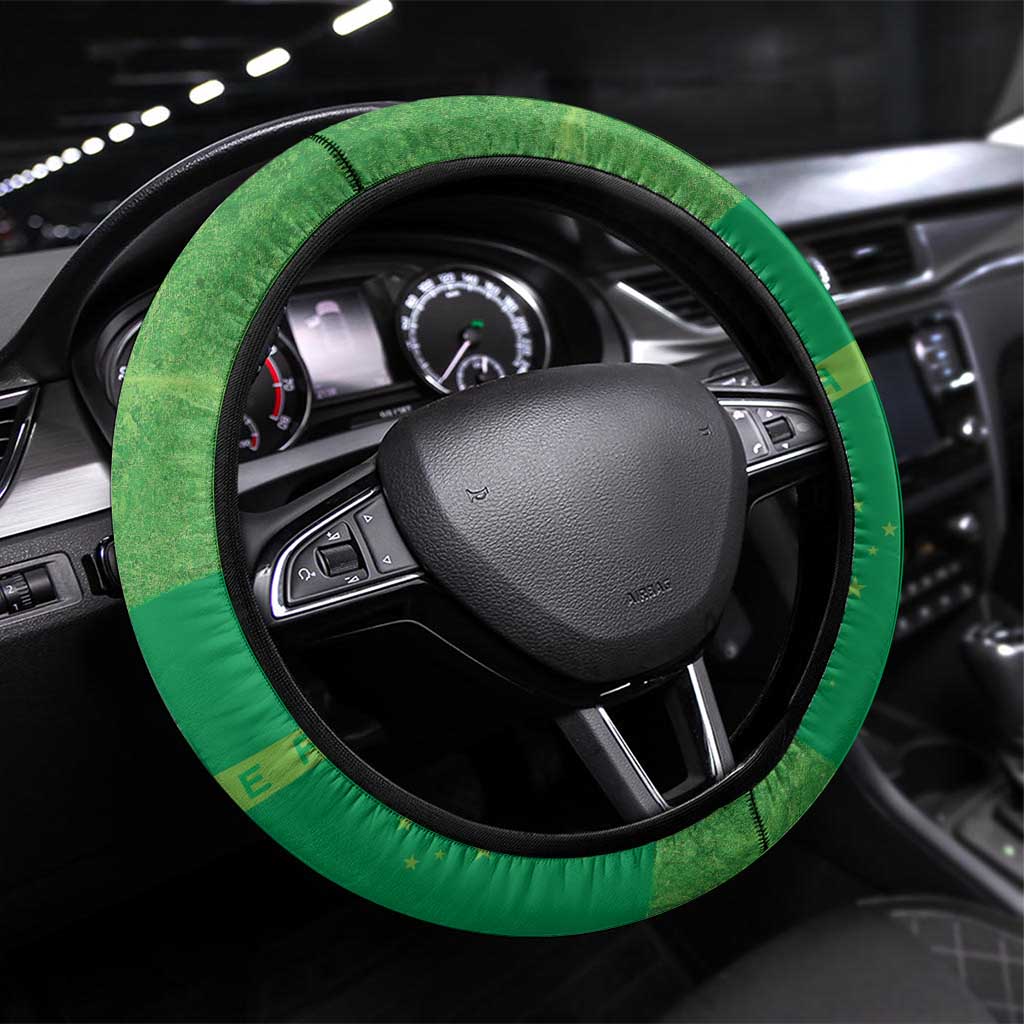 Personalized Brazil Independence Day Steering Wheel Cover Brasil Map Christ The Redeemer 7 De Setembro - Wonder Print Shop