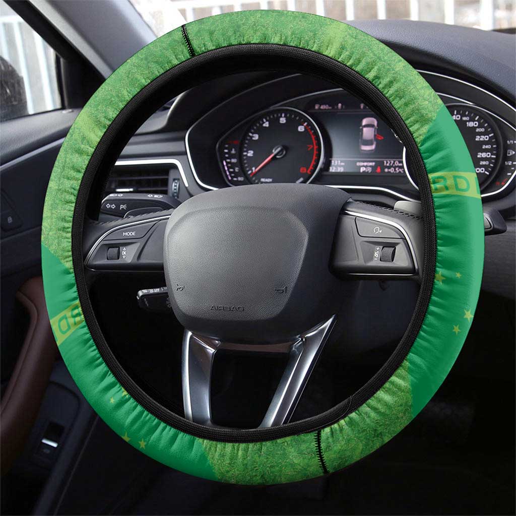 Personalized Brazil Independence Day Steering Wheel Cover Brasil Map Christ The Redeemer 7 De Setembro - Wonder Print Shop