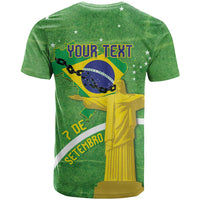 Personalized Brazil Independence Day T Shirt Brasil Map Christ The Redeemer 7 De Setembro - Wonder Print Shop