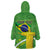 Personalized Brazil Independence Day Wearable Blanket Hoodie Brasil Map Christ The Redeemer 7 De Setembro - Wonder Print Shop