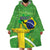 Personalized Brazil Independence Day Wearable Blanket Hoodie Brasil Map Christ The Redeemer 7 De Setembro - Wonder Print Shop
