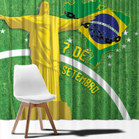 Personalized Brazil Independence Day Window Curtain Brasil Map Christ The Redeemer 7 De Setembro - Wonder Print Shop