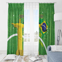 Personalized Brazil Independence Day Window Curtain Brasil Map Christ The Redeemer 7 De Setembro - Wonder Print Shop