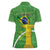 Personalized Brazil Independence Day Women Polo Shirt Brasil Map Christ The Redeemer 7 De Setembro - Wonder Print Shop