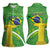 Personalized Brazil Independence Day Women Sleeveless Polo Shirt Brasil Map Christ The Redeemer 7 De Setembro - Wonder Print Shop
