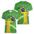 Personalized Brazil Independence Day Women V-Neck T-Shirt Brasil Map Christ The Redeemer 7 De Setembro - Wonder Print Shop