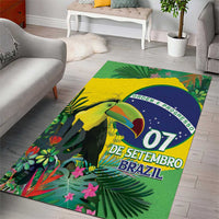 Feliz Dia Da Indepencencia Brazil Area Rug Brasil Toucan Tropical Vibes - Wonder Print Shop