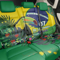Feliz Dia Da Indepencencia Brazil Back Car Seat Cover Brasil Toucan Tropical Vibes - Wonder Print Shop