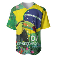 Feliz Dia Da Indepencencia Brazil Baseball Jersey Brasil Toucan Tropical Vibes - Wonder Print Shop