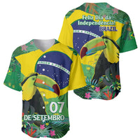 Feliz Dia Da Indepencencia Brazil Baseball Jersey Brasil Toucan Tropical Vibes - Wonder Print Shop