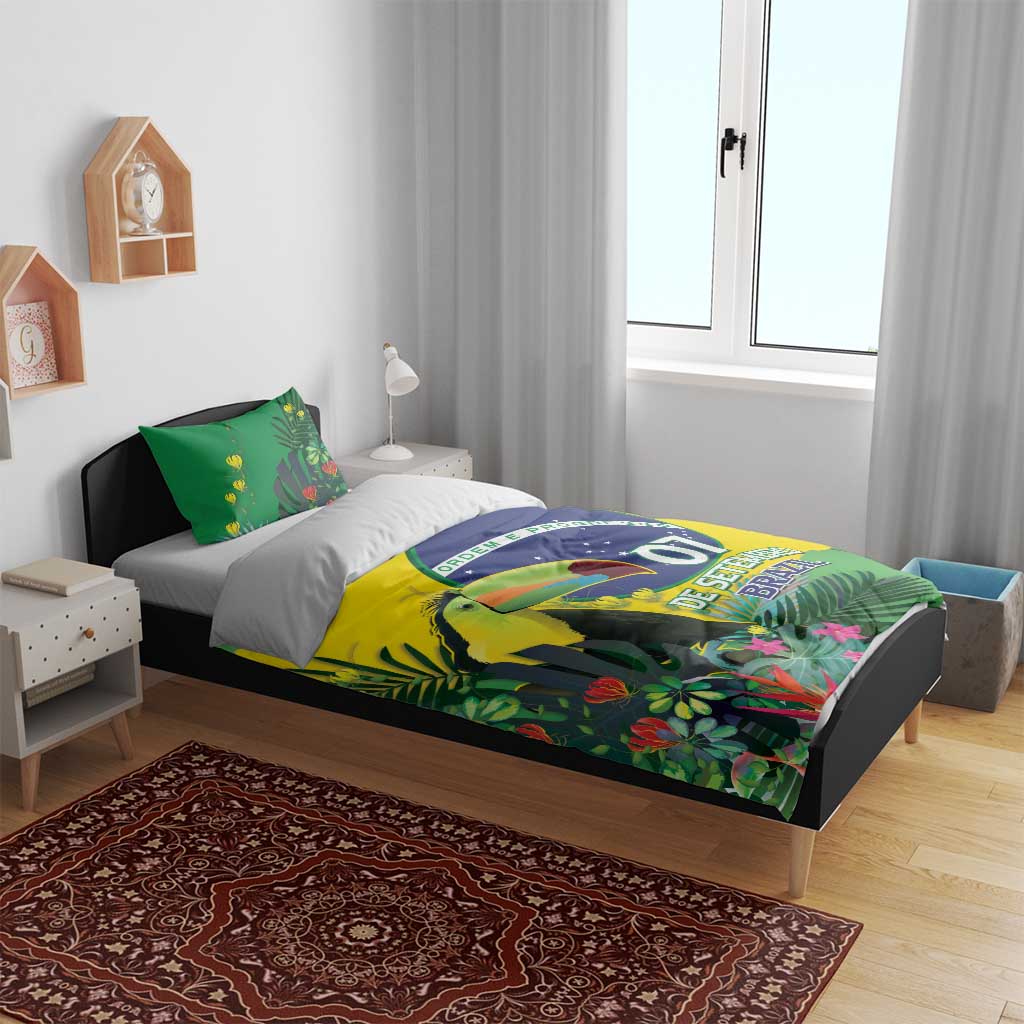 Feliz Dia Da Indepencencia Brazil Bedding Set Brasil Toucan Tropical Vibes - Wonder Print Shop