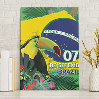 Feliz Dia Da Indepencencia Brazil Canvas Wall Art Brasil Toucan Tropical Vibes - Wonder Print Shop