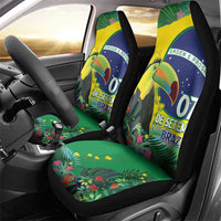 Feliz Dia Da Indepencencia Brazil Car Seat Cover Brasil Toucan Tropical Vibes - Wonder Print Shop