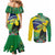 Feliz Dia Da Indepencencia Brazil Couples Matching Mermaid Dress and Long Sleeve Button Shirt Brasil Toucan Tropical Vibes
