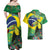 Feliz Dia Da Indepencencia Brazil Couples Matching Off Shoulder Maxi Dress and Hawaiian Shirt Brasil Toucan Tropical Vibes - Wonder Print Shop