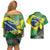 Feliz Dia Da Indepencencia Brazil Couples Matching Off Shoulder Short Dress and Hawaiian Shirt Brasil Toucan Tropical Vibes - Wonder Print Shop