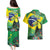 Feliz Dia Da Indepencencia Brazil Couples Matching Puletasi and Hawaiian Shirt Brasil Toucan Tropical Vibes - Wonder Print Shop