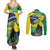 Feliz Dia Da Indepencencia Brazil Couples Matching Summer Maxi Dress and Long Sleeve Button Shirt Brasil Toucan Tropical Vibes - Wonder Print Shop