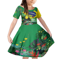 Feliz Dia Da Indepencencia Brazil Family Matching Mermaid Dress and Hawaiian Shirt Brasil Toucan Tropical Vibes - Wonder Print Shop