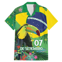 Feliz Dia Da Indepencencia Brazil Family Matching Mermaid Dress and Hawaiian Shirt Brasil Toucan Tropical Vibes - Wonder Print Shop