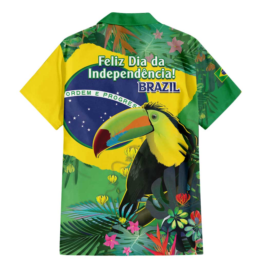 Feliz Dia Da Indepencencia Brazil Family Matching Mermaid Dress and Hawaiian Shirt Brasil Toucan Tropical Vibes - Wonder Print Shop
