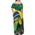 Feliz Dia Da Indepencencia Brazil Family Matching Off Shoulder Maxi Dress and Hawaiian Shirt Brasil Toucan Tropical Vibes - Wonder Print Shop