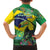 Feliz Dia Da Indepencencia Brazil Family Matching Off Shoulder Short Dress and Hawaiian Shirt Brasil Toucan Tropical Vibes - Wonder Print Shop