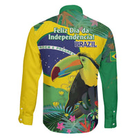 Feliz Dia Da Indepencencia Brazil Family Matching Off Shoulder Short Dress and Hawaiian Shirt Brasil Toucan Tropical Vibes - Wonder Print Shop