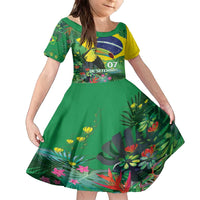 Feliz Dia Da Indepencencia Brazil Family Matching Puletasi and Hawaiian Shirt Brasil Toucan Tropical Vibes - Wonder Print Shop