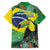 Feliz Dia Da Indepencencia Brazil Family Matching Summer Maxi Dress and Hawaiian Shirt Brasil Toucan Tropical Vibes - Wonder Print Shop