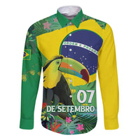 Feliz Dia Da Indepencencia Brazil Family Matching Summer Maxi Dress and Hawaiian Shirt Brasil Toucan Tropical Vibes - Wonder Print Shop