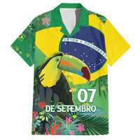 Feliz Dia Da Indepencencia Brazil Family Matching Tank Maxi Dress and Hawaiian Shirt Brasil Toucan Tropical Vibes - Wonder Print Shop